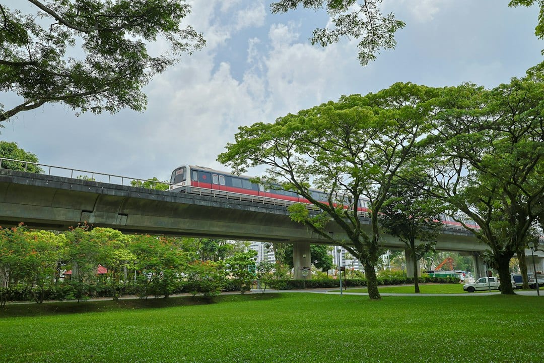 Train on the Thomson-East Coast Line near Bayshore